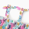 thumbnail image 5 of Disney Girls Dresses Stitch Angle Hawaiian Smocked Floral Sundress Halter Easter Dress Kids 6-7Y, 5 of 8