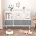 thumbnail image 6 of Zateety Kids bookcase with Collapsible Fabric Drawers, Children's Book Display, Toy Storage Cabinet Organizer, White/Blue, 6 of 8