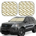 thumbnail image 2 of Picia Leopard Print 2 Piece Car Windshield Sun Shade Foldable | Foldable Sun Shield for Front Window Blocks UV Rays and Keeps Your Vehicle Cool-, 2 of 7