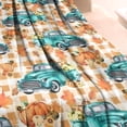 thumbnail image 3 of Trucks Pumpkins Fall Leaves Pattern Blanket,Comfortable Soft Lamb Wool Throw Blanket,All Season,Warm Lightweight Blankets for Sofa Bed Couch Living Room Chair,40"x50", 3 of 4