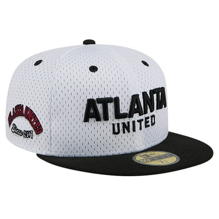 Men s New Era Gray Atlanta United FC Throwback Mesh 59FIFTY Fitted Hat