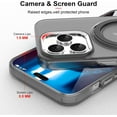 thumbnail image 2 of Phone Case for iPhone 15 Pro Max Case with Ring Kickstand(Work with Magnetic Car Mount), Military Grade Shockproof Protective Slim Hard Cover for 15 Pro Max 6.7 inch – Black, 2 of 12