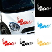 Walbest Universal Car Vehicle Hood Delicate Flowers Reflective Decals Sticker Decoration