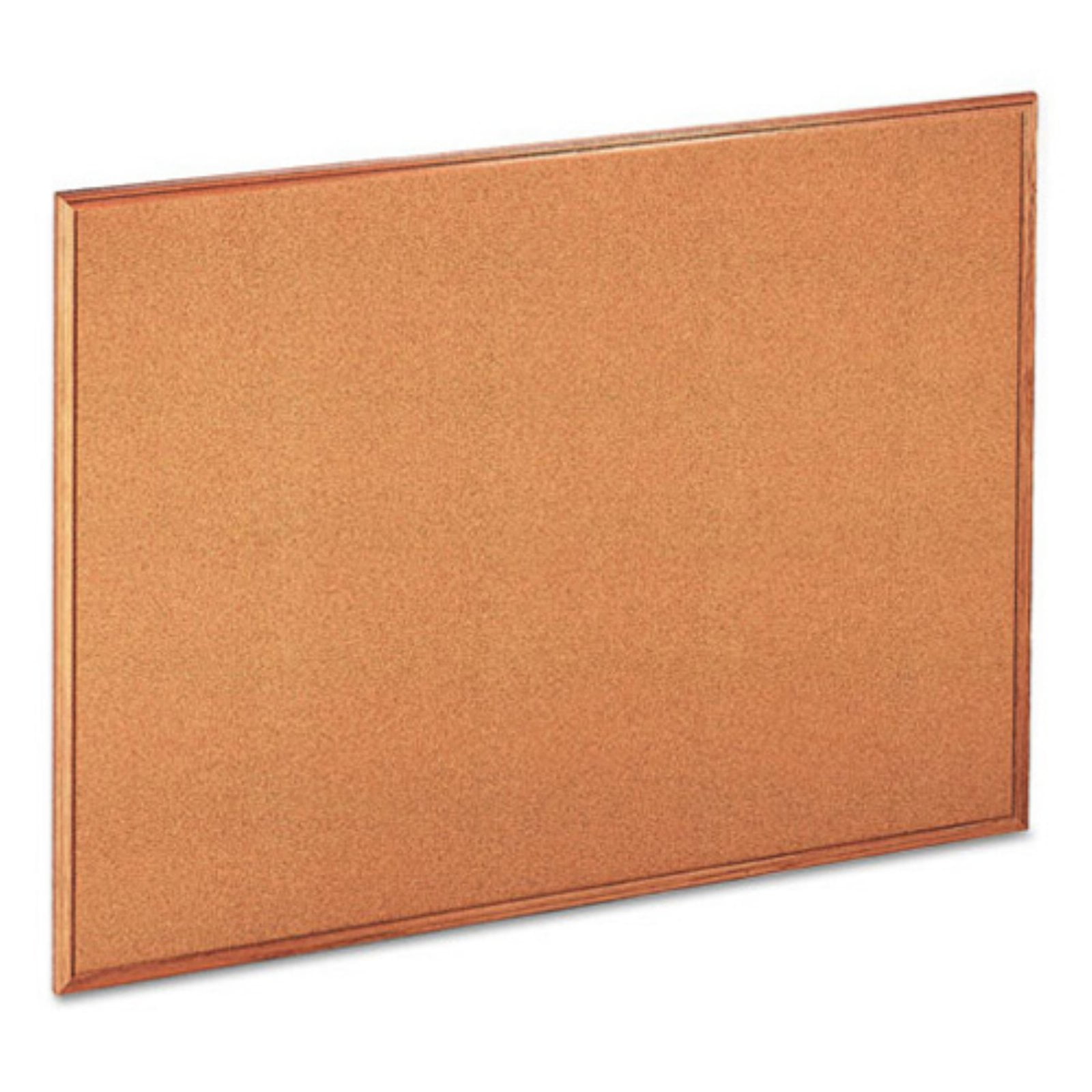 Cork Board with Oak Style Frame, 48 x 36, Natural, OakFinished Frame