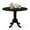 Black, variant on Resenkos Wooden Dining Table with Round Tabletop and Curved Trestle Legs-Black, Dining Table, Kitchen Bar Height Table and Chairs for Dining Room, Small Space