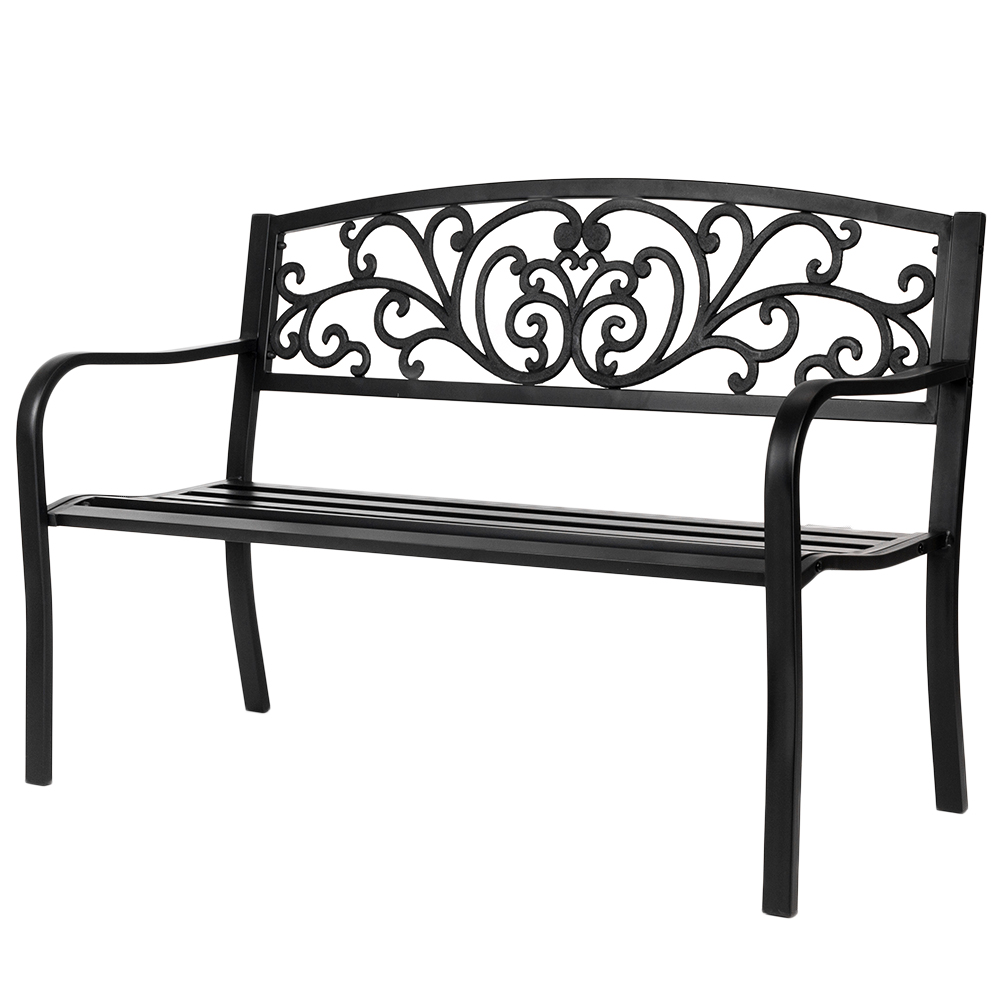 3 seater metal bench