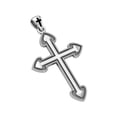 thumbnail image 4 of Jewelry Trends Sterling Silver Gothic Cross Pendant on 18 Inch Box Chain Necklace, 4 of 4