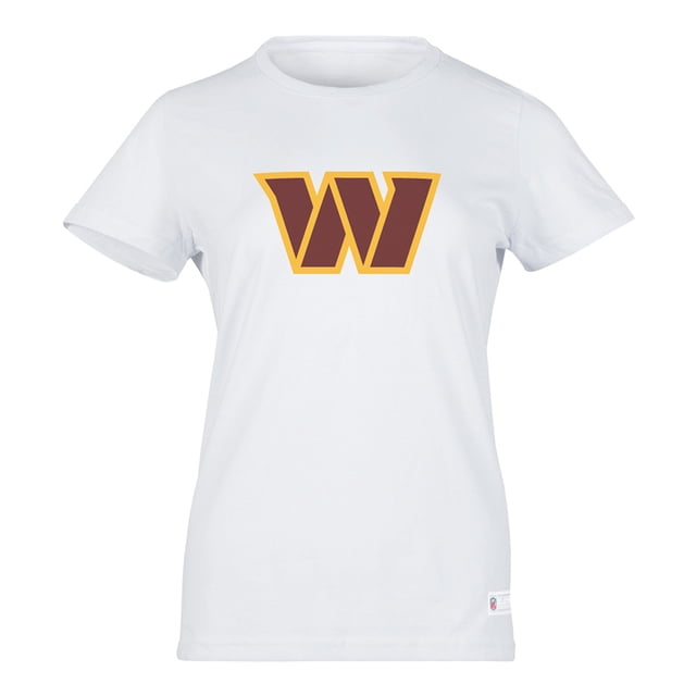 NFL Playera Aficionado Básica Washington Commanders Blanco para Mujer, Talla Mediana