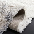 thumbnail image 5 of SAFAVIEH Fontana Shag Damri Classic Plush Area Rug, Ivory/Grey, 5'3" x 7'6", 5 of 8