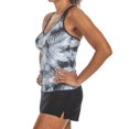 thumbnail image 2 of Zeroxposur Women's 2 Piece Cross Back Strap Tankini Swimsuit (Liquorice, XL), 2 of 4