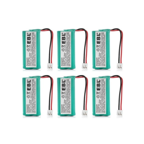 EBL Rechargeable for Uniden DECT 6.0 BT101 BT1018 DCX400 Series T/Lucent 3101 Cordless Phone Battery, 6-Pack