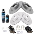 thumbnail image 2 of TRQ Front & Rear Premium Posi Ceramic Disc Brake Pad & Coated Rotor w/Chemicals BKA23176 Fits select: 2012-2017 FIAT 500 POP, 2 of 6