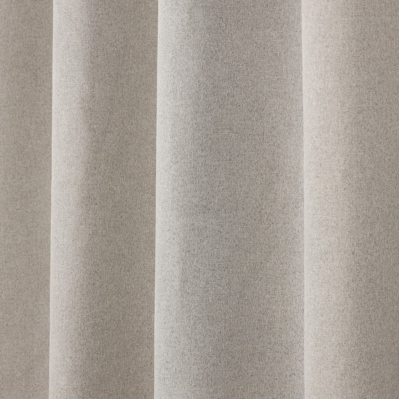 Superior Neal 100% Blackout Curtains Set of 2, Grommet Curtain Pannel Pair, Flax Beigne, 52"W x 96"L