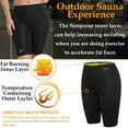 thumbnail image 4 of QRIC Women Sauna Sweat Bike Shorts Hot Thermo Fitness Exercise Leggings High Waist Slimming Workout Waist Trainer Capris Streamline Thigh Trimmer Tights, 4 of 6