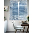 thumbnail image 3 of Blue Coastal Nautical Sheer Curtains 72 Inch Length 2 Panels Set, Summer Ocean Sea Waves Starfish Coral Voile Window Treatment Curtains Sheers Drapes for Bedroom/Living Room/Kitchen 52"x72"x2, 3 of 7