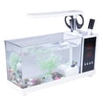 thumbnail image 3 of Aquarium Mini Réservoir de Poissons Multifonctionnel USB avec Fonction Horloge Lumière LED Blanc, 3 of 5