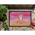 thumbnail image 3 of Orange Cat Watercolor Door Mat, 3 of 4