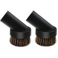 thumbnail image 1 of 2 cepillos redondos negros para polvo, manguera de aspiradora de 1,25', crin de caballo de 25 mm, aptos para la mayoría de los accesorios de aspiradoras., 1 of 5