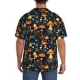 thumbnail image 3 of Gukieu Colorful Plants Mushroom Print Men's Short-sleeved Shirts, Button-down Pocket Shirts, T-shirts, Beach Vacation Travel Summer Clothing-Small, 3 of 5