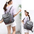 thumbnail image 5 of Mochila de moda para mujer, bolsos de diseño multiusos y bolso de hombro, bolso de viaje, con correa colorida, 5 of 5