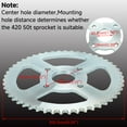 thumbnail image 2 of 420 Chain Sprocket Mini Bike Sprocket 50 Tooth 40mm Bore Fit for Coleman BT200X CT200U CT200U-EX Baja Warrior MB165 MB200 TrailMaster Massimo KT196 196cc 200cc 6.5hp Powersports Go Kart Spare Parts, 2 of 9