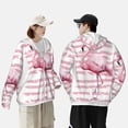 thumbnail image 4 of Vsdgher Chemise à Capuche Imprimé Flamant Rose pour Adultes, Protection Solaire, Manches Longues, Pêche, Course, Natation - 3TG, 4 of 7