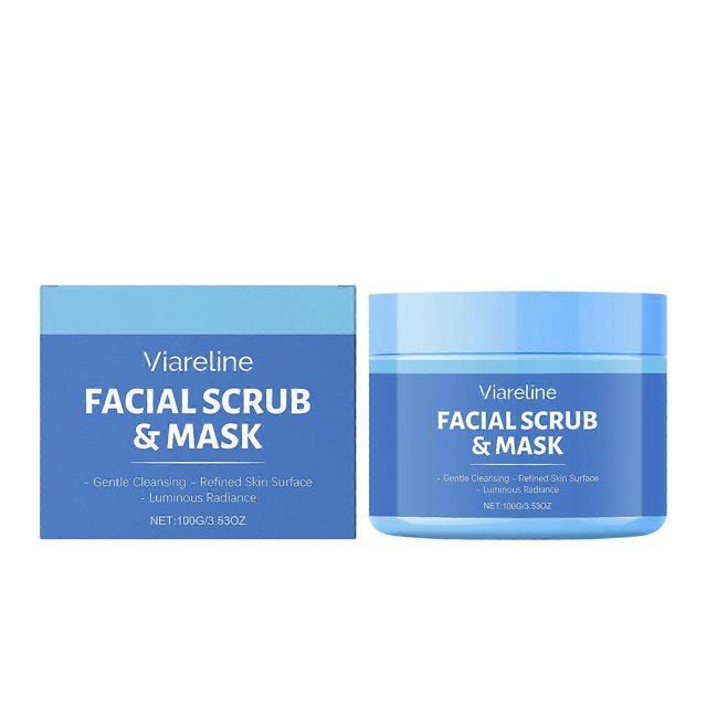 Facial scrub cleanses dead skin cells, removes oil and dirt, leaving skin smooth and radiant.