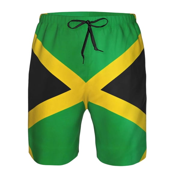 Men's Beach Shorts Jamaica Board Shorts Summer Swim Trunks with Mesh Liner 3X-Large