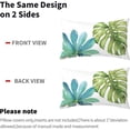 thumbnail image 4 of Green Tropical Leaf Lumbar Pillow Covers Set of 2 12x20 Inch Monstera Palm Leaves Couch Pillow Cases Botanical Plant Summer Throw Pillows Vibrant Home Decor for Living Room Bedroom Bed Cushion O, 4 of 6
