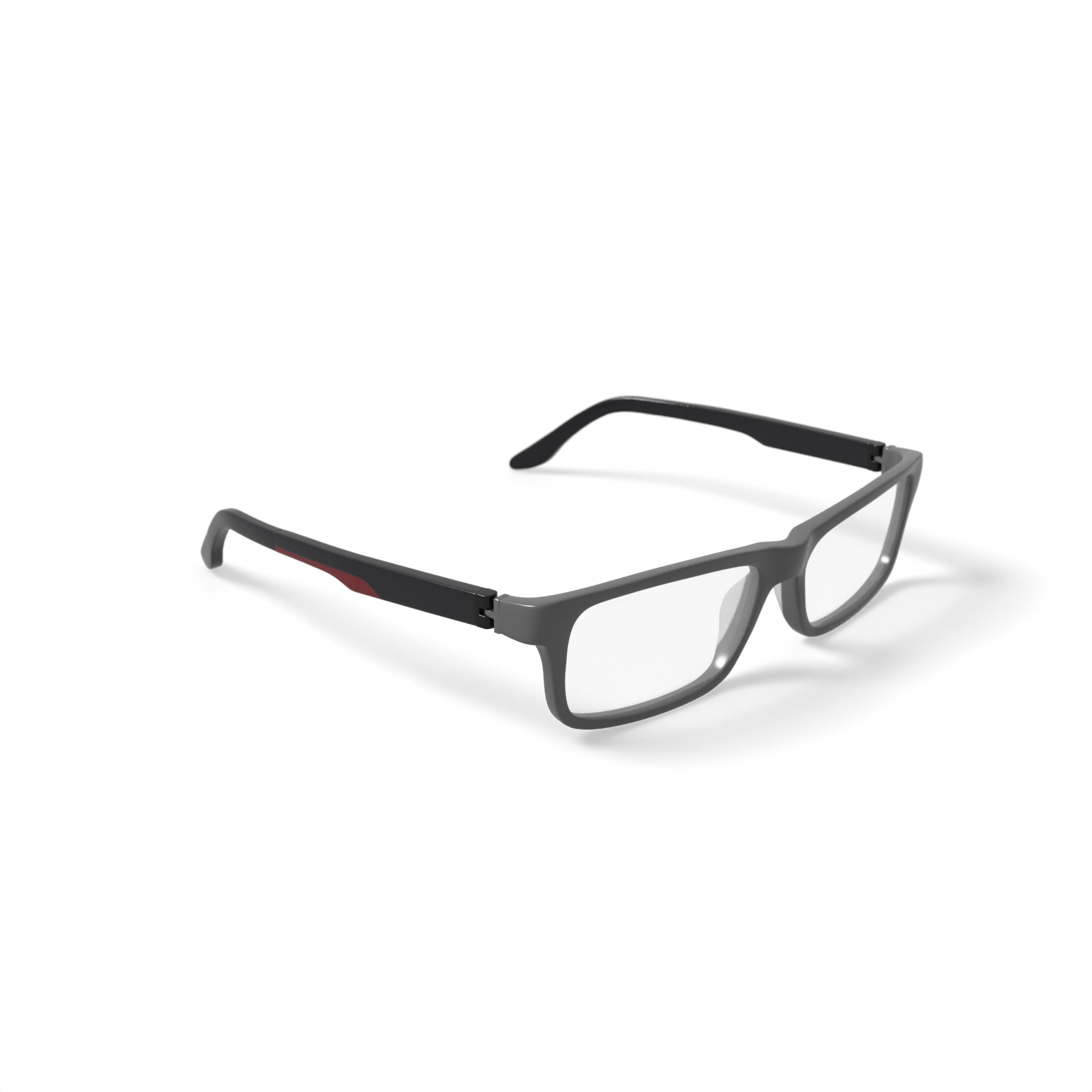 OCTO 180 Men's Champion Rectangular Prescription Eyeglasses with Case, Black