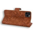 thumbnail image 4 of Mantto Cases for Apple iPhone 14 Pro - 6.1 inch Magnetic Wallet Case for Women Card Holder Flip Cover Embossed Mandala Flower Kickstand PU Leather Magnetic Folio with Strap, Brown, 4 of 8