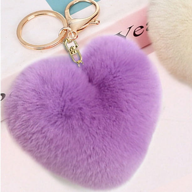 unbranded 4Ud Llaveros Colgantes Peludo Para Organizar Llaves Y Decorar