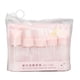 thumbnail image 1 of Kit de botellas de viaje transparentes a prueba de fugas, vacías, portátiles, para loción, crema y champú, color rosa, 1 of 14