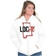 thumbnail image 4 of Alabama Local State Shaped Pun Cute Unisex Fleece Graphic Zip Up Hoodie Brisco Brands 2X, 4 of 5