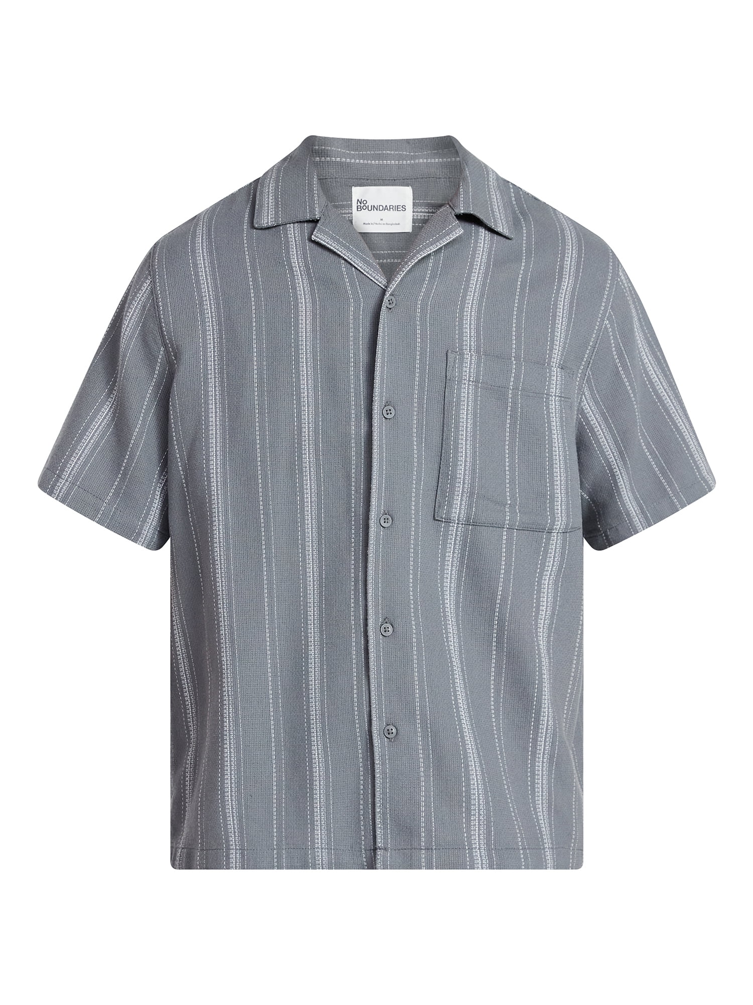 No Boundaries Textured Shirt with Short Sleeves, Men's XS-4XLT