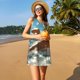 thumbnail image 3 of Balery Fresh Coconut Splash Vestidos de verano para mujer con estampado: vestido holgado sin mangas, vestido playero informal y cómodo para días calurosos., 3 of 7