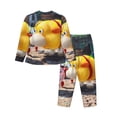thumbnail image 2 of Lsque Pikmin Pattern Long Sleeve Pajama Set for Women - Soft 2-Piece Sleepwear and Loungewear Set with Pockets, Comfy Nightwear, 2 of 8