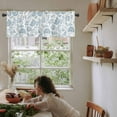 thumbnail image 5 of Light Blue Farmhouse Valances for Windows Farmhouse Kitchen Curtains Valances Rod Pocket Valance Curtains for Kitchen Windows Retro Botanical Plant Fruit Leaf Window Valances for Bathroom 42"x18", 5 of 6