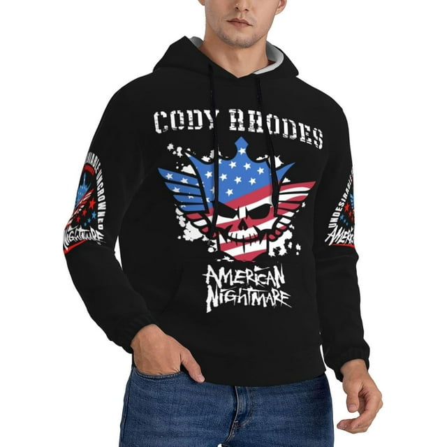 Cody Wrestler Rhodes Hoodie for Men,WWE Superstar Fan Gift Casual Pullover Hooded 3D Double-Sided Printed Drawstring Sweatshirt