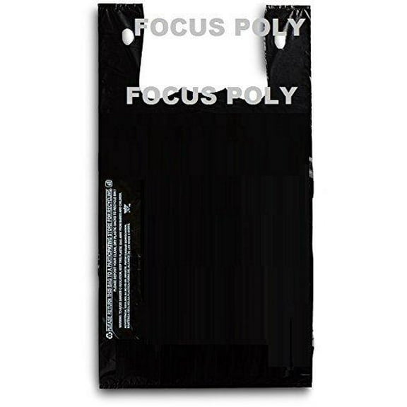 Plastic Grocery Take Out Bags Jumbo Size 15"x7"x27" Black 500 Count Extra Large Bag