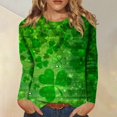thumbnail image 2 of BDPORKAS St Patricks Day Shirts Women Lucky Irish Shamrock Long Sleeve Paddy's Day T-Shirts Graphic Tee Tops, 2 of 5