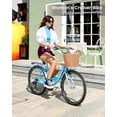 thumbnail image 6 of MOPHOTO 26'' 7 Speed Beach Cruiser Bike Bicycle for Women with Basket & Lock, Lightweight Step Through City Bikes, Commuter Bicycle for Adults Ladies, 6 of 8