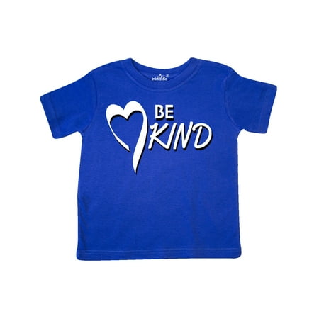 

Inktastic Be Kind with Heart Ribbon in White Text Gift Toddler Boy or Toddler Girl T-Shirt