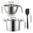 thumbnail image 6 of Double Boiler Pot Set, Stainless Steel Heating Pot with Silicone Spatula 1.82QT Chocolate Melting Pot 2.29QT Stainless Steel Pot for Melting Chocolate Candy Candle, Soap, Wax, 6 of 12