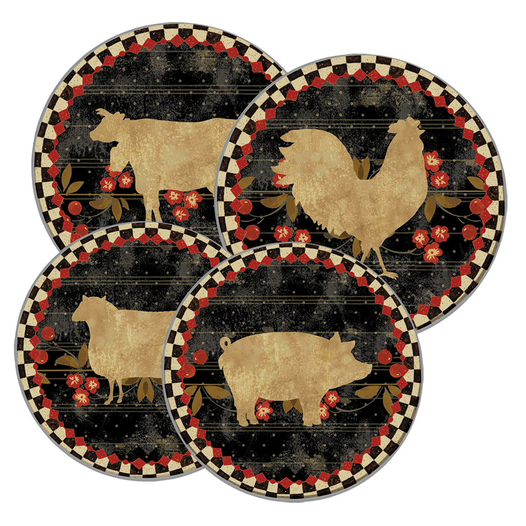 RangeKleen Rustic Farm Electric Stove Burner Covers, Set of 4 Walmart