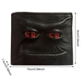 thumbnail image 3 of Devil Eye Wallet ojos Cartera cuero con cara contrabando - Necronomicon () Púrpura Rojo, 3 of 9