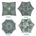 thumbnail image 2 of ALING 4/6/8/12 Holes Portable Fishing Net Automatic Folding Multilateral Fishing Guard Shrimping/Crabbing/Fishing Tool, Minnow Crawfish Crab Lobster Shrimp Baits Cast Mesh Trap Fish Net, 2 of 9