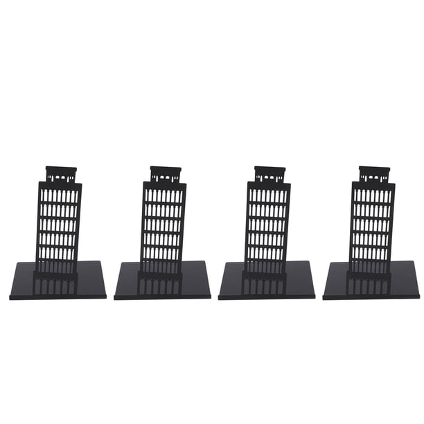 Sujetalibros De Metal, Almohadilla De Espuma Antideslizante, Sujetalibros, Estilo Arquitectónico Negro, 4 Piezas Para Películas, Libros, CD, DVD ANGGREK Otros
