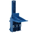 thumbnail image 3 of Guía de taladro para agujeros de espiga de madera, herramienta de plantilla de hardware de gabinete, localizador de perforación de agujeros rectos para carpintería(Azul), 3 of 13