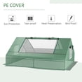 thumbnail image 4 of Outsunny 71" x 55" x 32" Mini Greenhouse, Outdoor Garden Planting Shed with Steel Frame and PE Cover, 4 Ventilated Windows for Flowers and Vegetables, Dark Green Hothouse, 4 of 7